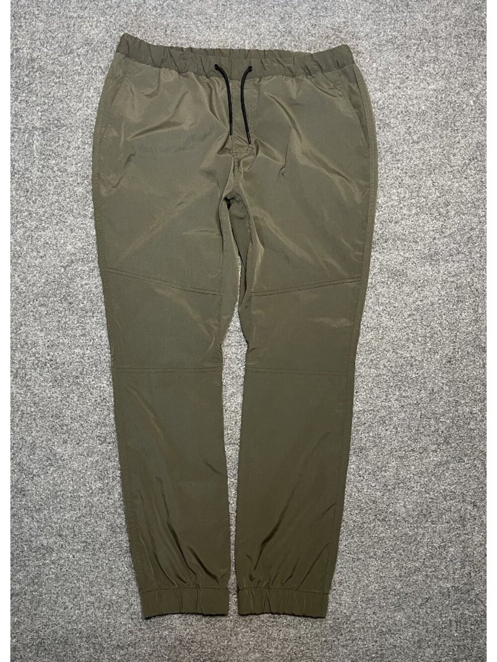 Divided By H&M Mens Olive Green Joggers L Elastic Waist Drawstring Casual Pants